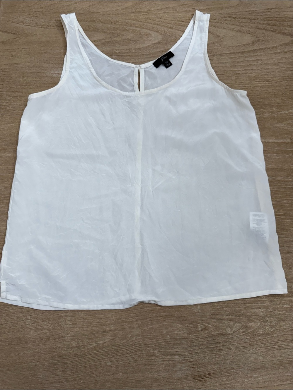 J.Crew Off White Silk Scoop neck Sleeveless Blouse Tank Top XS